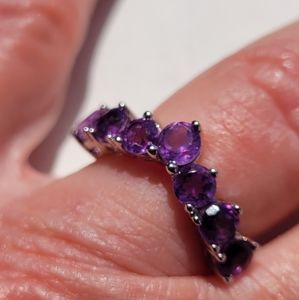 Amethyst Wishbone Ring